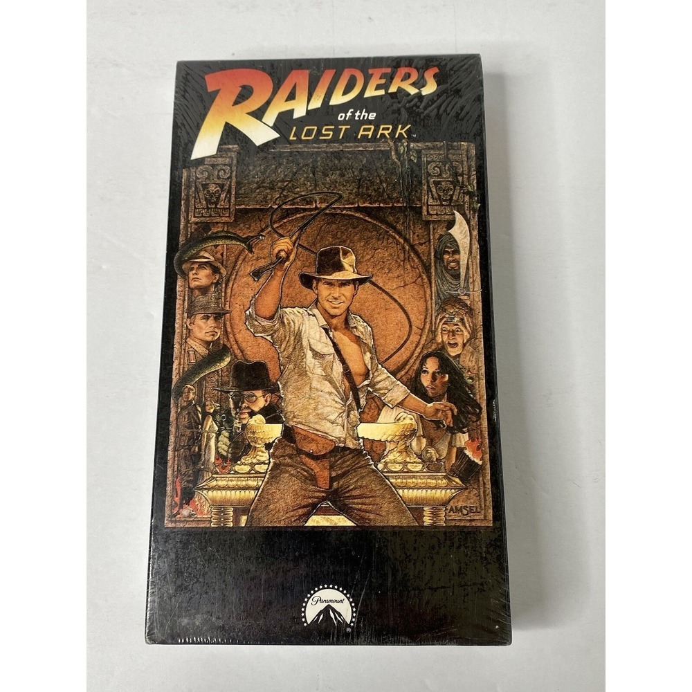 Indiana Jones Raiders of the Lost Ark 1981 Vhs Paramount Watermarks Sm. Tear New
